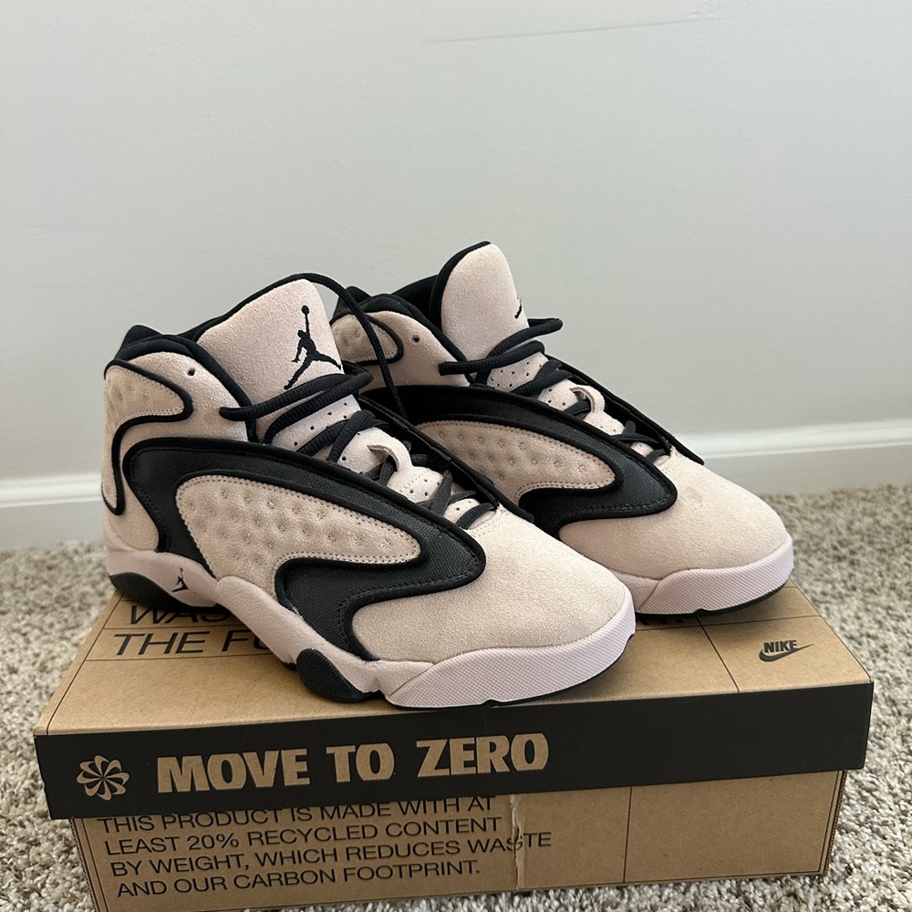 Nike Air Jordan OG women’s sneakers in Black and “barely rose”